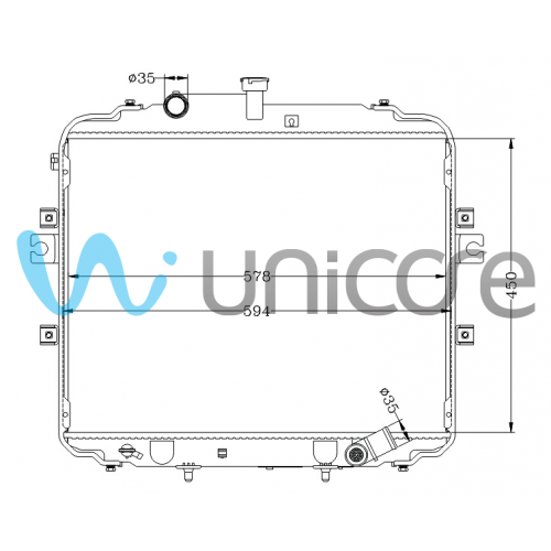 RADYATÖR HYUNDAI H100 KAMYONET 2.5  2004-2012 45*59 *26