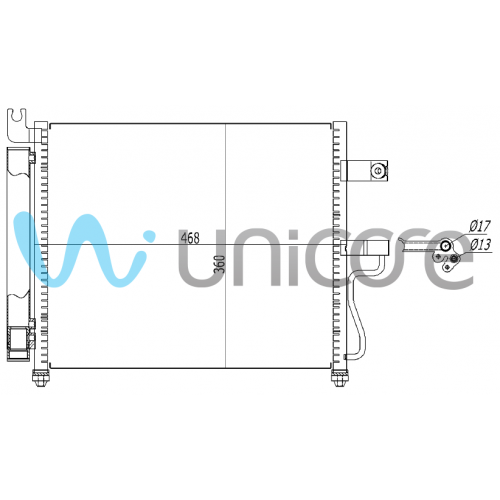 KLİMA RADYATÖRÜ HYUNDAI ACCENT 1999-2005 425*370 UFAK